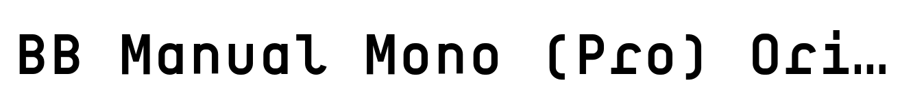 BB Manual Mono (Pro) Original Semi Bold image